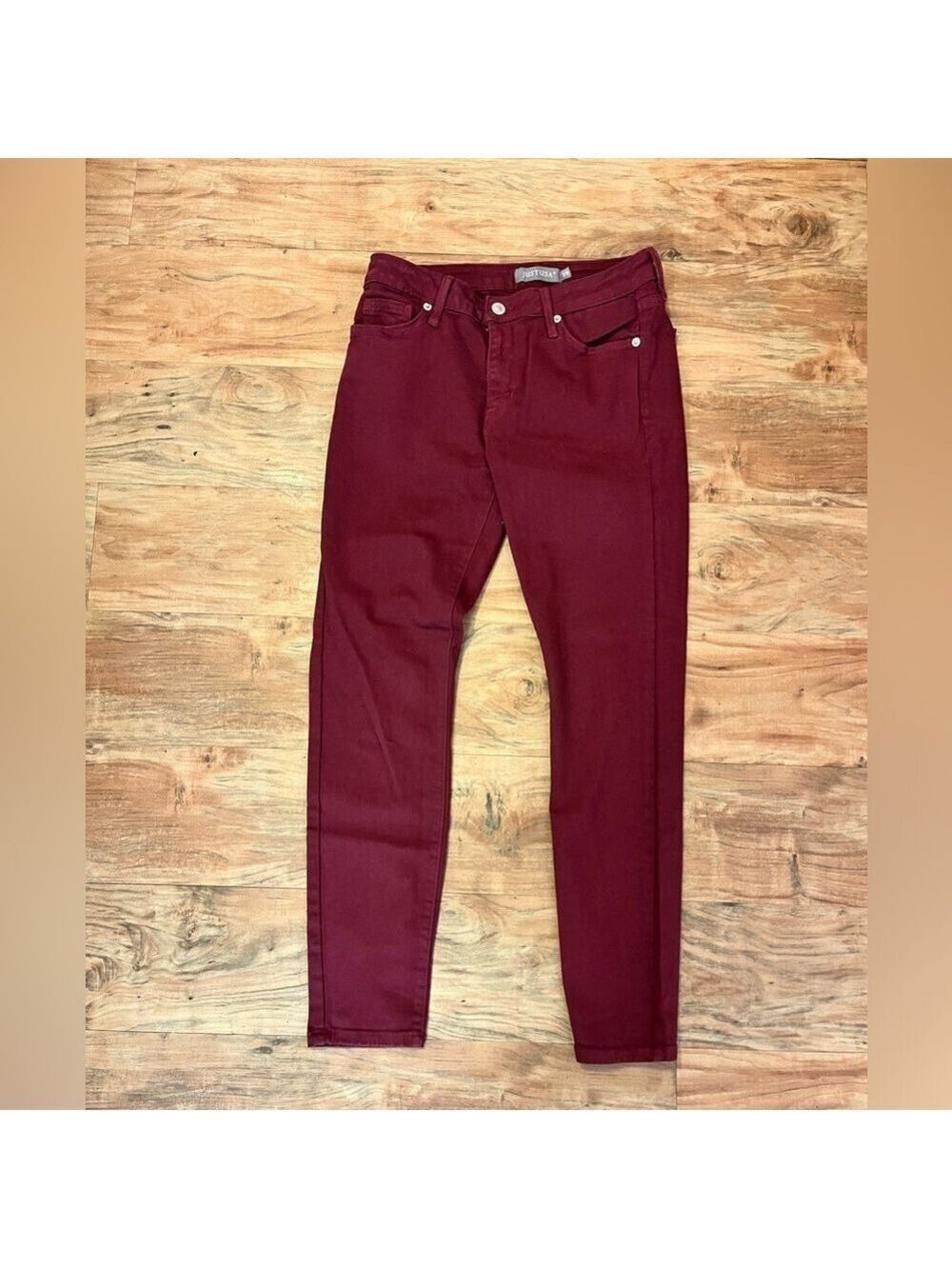 Just USA women’s jeans maroon burgundy wine Red Jeans size 28 classic normcore